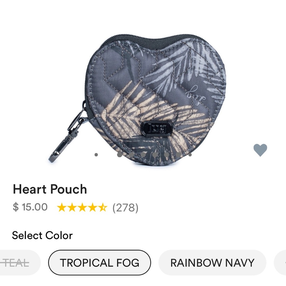 Heart Pouch - Lug Tropical Fog (change purse, mini)